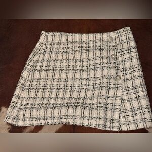 Chic Plaid Skirt with Button Detail